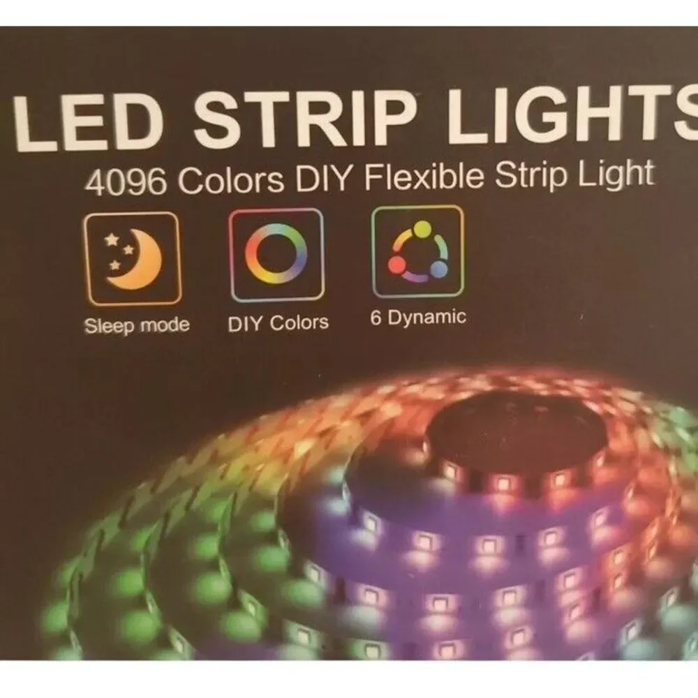 Led Strip Lights 16.4ft RGB W/Remote Sleep‎ Mode DIY Adjustable Colors W/Timer